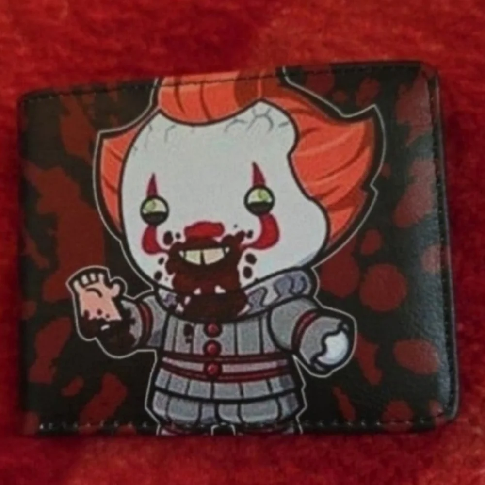New It clown pennywise Halloween horror leather wallet